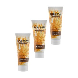 Three W Clinic 3W Cleanser Skin Preparation Soft Face Men’s Scrub Rice Bran Moisture 180ml 3pcs / 3W 클렌저 피부정돈 부드러운 얼굴 남성 스크럽 쌀겨 수분 180ml 3개
