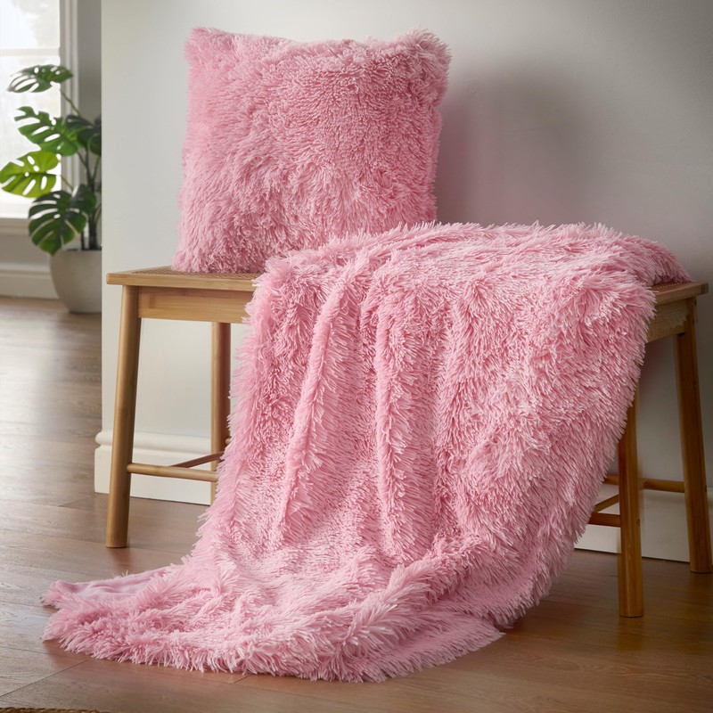 Catherine Lansfield Cuddly Deep Pile Faux Fur 45x45cm Cushion Cover