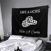 TUGCAY Save A Horse Ride A Cowboy Tapestry Black Tapestry