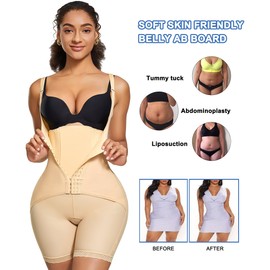 Bafully Compression Abdominal Lipo Board Abdominal Abdominal Abdomen AB Board Post-Operative Abdomen Compression Abdomen Surgery Liposuction (Beige)