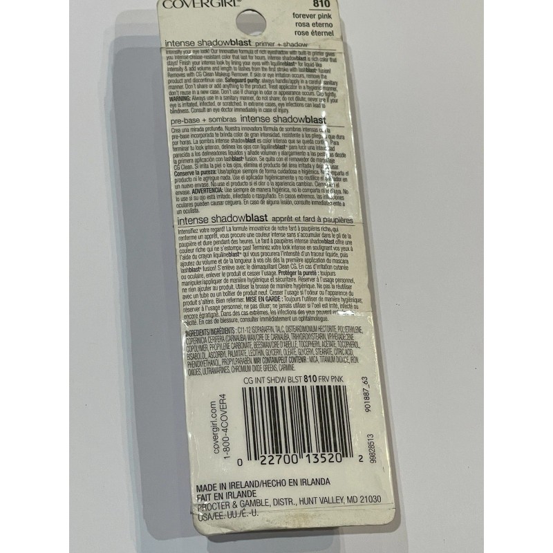 Covergirl Intense Shadowblast pre base Primer + Shadow, # 810