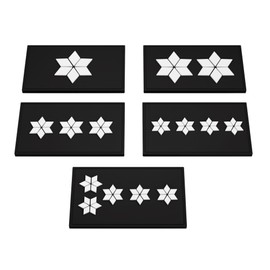 Patch Force - Rank Badge Police Main Commissioner (PHK A11) Upscale Service (gD) - As a Badge for Police Uniform, Protective Vest, Utility Bag, Jacket or Backpack - 3D Rubber Velcro Patch