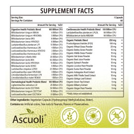 Ascuoli Probióticos 300b Ufc 22 Cepas 15 Hierbas Orgánicas