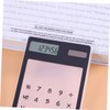 Operitacx Portable Transparent Touch Screen Calculator with Solar Power Compact