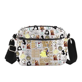 ENSIANTH Beauty Movie Inspired Gift Belle Lover Crossbody Bag A Tail as Old as Time Merch Belle Princess Beast Fans Gift (CA Beauty HengCB)