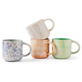 MONITO 12 OZ Coffee Mugs Set of 4, Modern Ceramic Coffee Mugs Set with handle for Tea/Latte/Cappuccino/Milk/Cocoa.