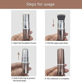ZMHQLPDZ Oil-Absorbing Volcanic Face Roller with Makeup Brush, Reusable Facial Skincare Tool for At-Home or On-the-Go Mini Massage (Hot Pink)
