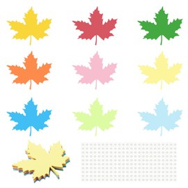 PATIKIL Maple Cutouts, 216 Pack Paper Leaves, Colorful Leaf Cutout for Classroom Decoration DIY Craft Project, Assorted Color