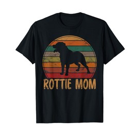 Retro Rottweiler Mom Gift Rott Dog Mother Pet Rottie Mama T-Shirt