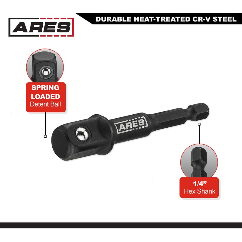 ARES 22048 – 2-Pack 3-Inch Impact Grade Socket Adapter Set