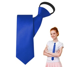 Luckyvestir Neck Tie for Women, Zipper Womens Tie, Pre-tied Womens Ties for Graduation/Business