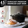 MÜELLERHOME 4.5 QT Enameled Cast Iron Dutch Oven, Heavy-Duty Casserole