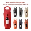 Wine Gift Bag, PU Leather Single-Bottle Wine Tote Carrier, Reusable