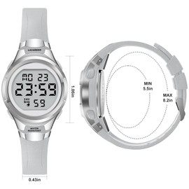 Timever Watches for Women Sport Digital Womens Watch Waterproof with Silicone Strap Alarm/Stopwatch/Chronograph/LED Back Light