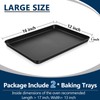 P&P CHEF 16 Inch Baking Cookie Sheet Pan, Carbon Steel