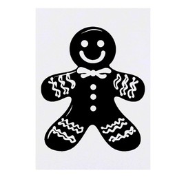 'Christmas Gingerbread Man' Temporary Tattoo - Water Resistant, Skin-Safe, Non-Toxic Transfer (TO00083337)
