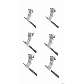 X6 Roller Door Lock Straps, 6-Pack, Compatible with 77mm and 55mm Slats, Auto-Locking Brackets and Clips