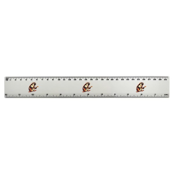 'Rockhopper Penguin Guitarist' 30cm (12 Inch) White Plastic Ruler (RL00087588)