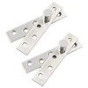 Rierdge 2pcs Eccentric Shaft Hinge, Heavy Duty Pivot Hinge, 360