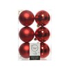 Decoris 22052 Shatterproof Baubles Glossy Matt Pack of 6