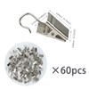 Roellgs 60 PCS Curtain Clip Stainless Steel Shower Curtain Clip