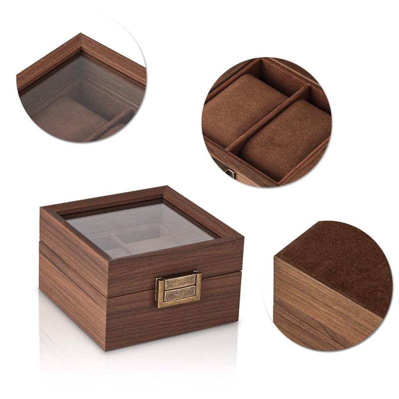 Baskiss Wooden Watch Case Watch Storage Box Collection Case Watch