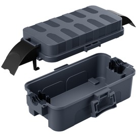 RESTMO Outdoor Waterproof Cable Box with Removable Shield Covers, IP55 Waterproof Protective Box for Plugs, Christmas Decorations, Fairy Lights for Parties, Weatherproof Connection Box, Grey