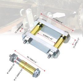 Sporacingrts Heavy Duty Shackle Upgrade Kit Compatible with CRE3000 Stock and Equaflex Trailer Shackle kit 3.125” Shackles Tandem Axle Replaces UO12-021 (Silver) Bolt