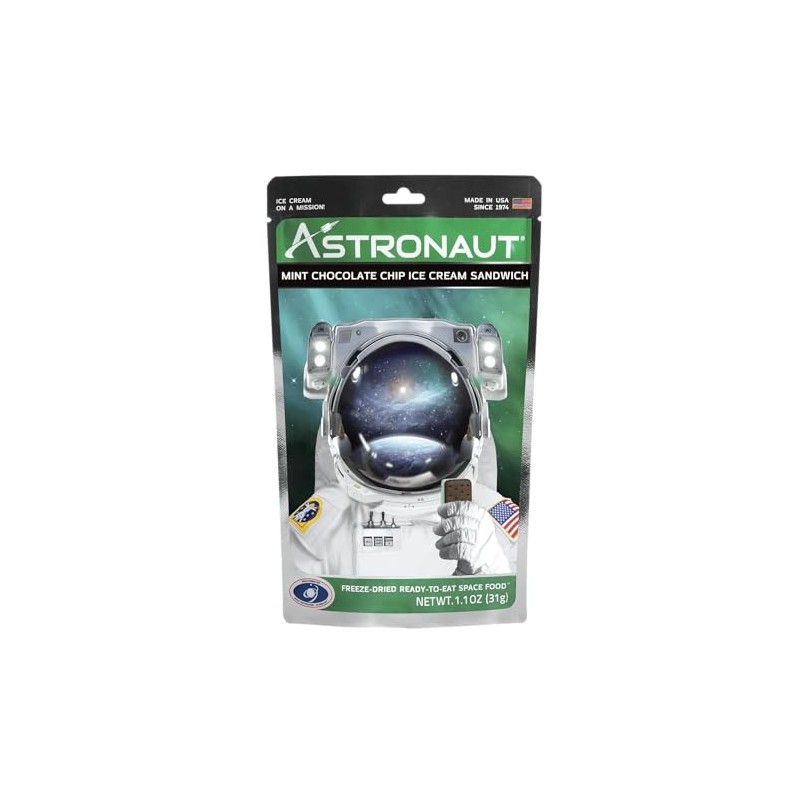 Astronaut Foods Mint Choc Chip Ice Cream Sandwich