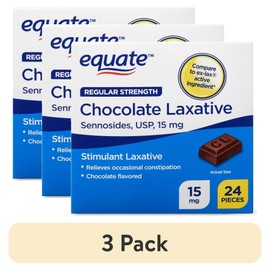 BASKETGOODS Chocolate Laxatives- Senna Laxative Chocolate 24 ct, 15 mg (3 Pack), Set with Basket Goods Store