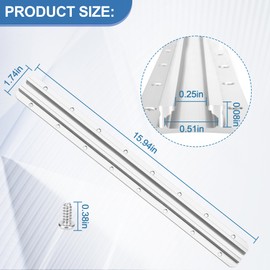 𝟐𝟎𝟐𝟒 𝐔𝐩𝐠𝐫𝐚𝐝𝐞 GTTL175 Kayak Track Rail with Screws Kit ,Aluminum kayak track mount, for GearTrac Top Loading Accessory ,fit Hole pattern 1-5/16" Wd X 1-3/4" Lg,1/2" wide track hardware(16")