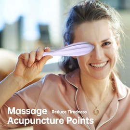 Silicone Facial Massage Roller, Face Massager Shapes Face Curves Improve Wrinkles, Body & Face Massager Skin Lifting Contouring Massage Tool Reduces Puffiness Promote Circulation for Women (Blue)