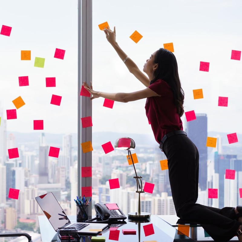 ideen.kollektiv IonNotes Electrostatic Sticky Notes - 1048 Sheets in 4