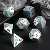 Glow in The Dark Flower Metal Dice, DNDND 7 PCS