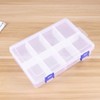 SEWACC Transparent Plastic Storage Box 8 Grids Portable Organizer Box