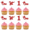 24 piezas de decoración para cupcakes de primer cumpleaños con