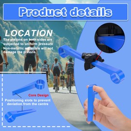 AABDTYYD Bicycle Brake Piston Reset Tool - Hydraulic Disc Brake Piston Press Tool, Parallel Retracting Repair Tool for MTB Road Bike Brake Calipers - Universal 2pcs Blue Set
