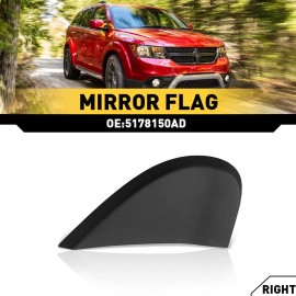 Unbranded Passenger RH Side Mirror Flags Molding Fit for 2009-2020 Dodge Journey 5178150AD