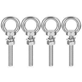 sourcing map Lifting Eye Bolt, 4 Sets M12 x 70mm Eye Bolt with Nut Washer 304 Stainless Steel Shoulder Lifting Ring Eye Bolt for Hanging Item