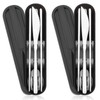 PHILIPALA 2 Sets 18/8 Stainless Reusable Utensils Set with Case,