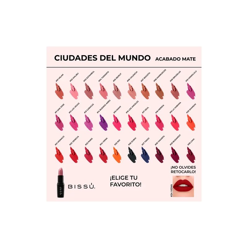Labial Bissu Formula Mate Ciudades Del Mundo