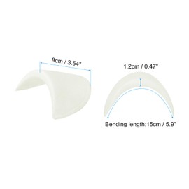 PATIKIL 4 Pares de Hombreras, Hombreras de Disfraz Pequeñas de Esponja Transpirable Cubiertas Gruesas para Ropa de Mujer Hombre Traje Chaqueta Costura, Blanco