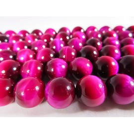 [smilestone] 淡紅 Tiger Eye Stone pinkutaiga-ai Magenta Round Ball 3 ~ 20 mm 1 Strands (Approximately/38 cm) Natural Stone Power Stone Beads