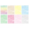 LANODO 8 Pcs Nail Stickers Alphabet 3D English Letters (8