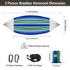 CHULIM Brazilian Double Hammock with Tree Straps,Extra Large 240x160cm,2 Persons