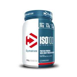 Dymatize ISO 100 Hydrolyzed Strawberry 932g - Whey Protein Hydrolysate + Isolate Powder