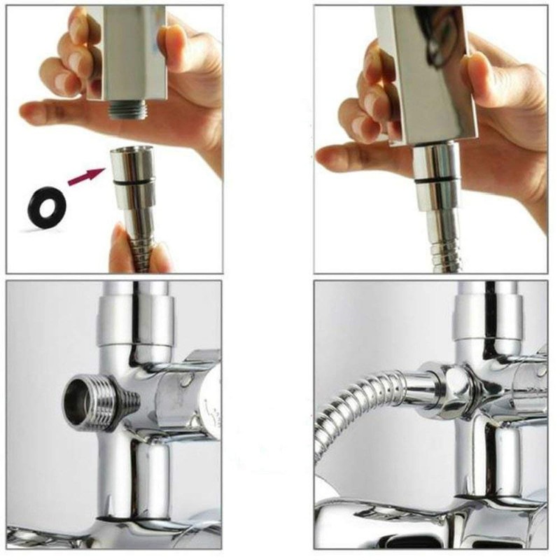 HOMEIDEAS 2.5m Shower Hose 304 Stainless Steel Extra Long Shower