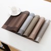 4PCS Table Placemats, PVC Dining Table Mats Woven Vinyl Table