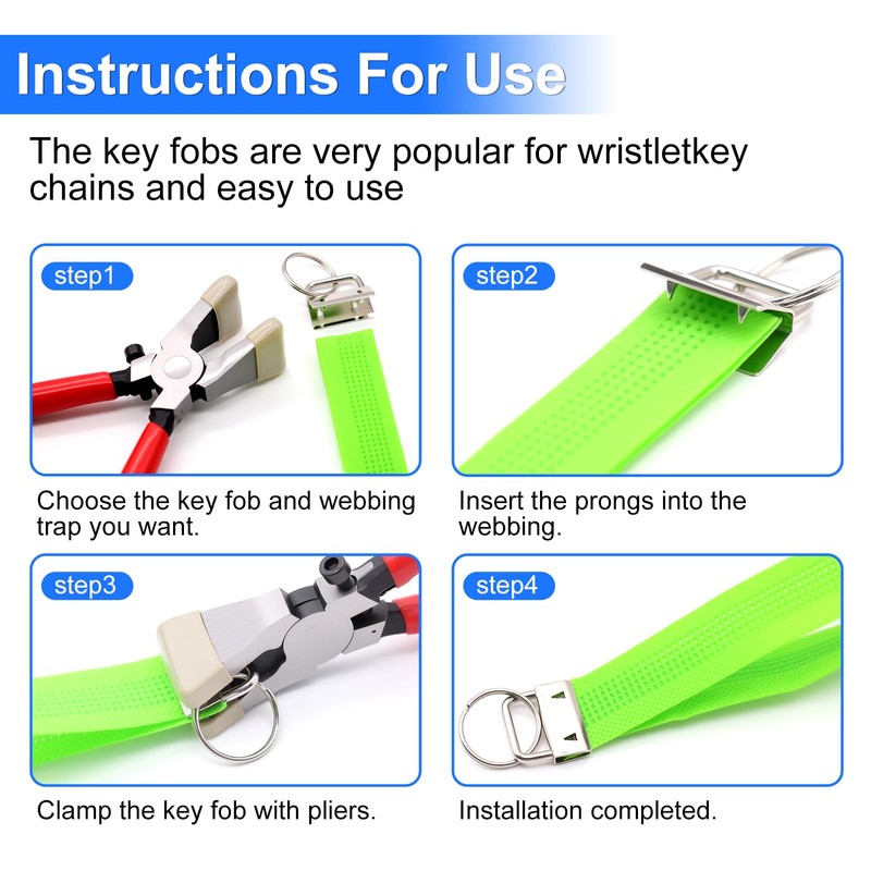 Bemaka 41Pcs Key Fob Hardware 1 Inch, Keychain Hardware Set,