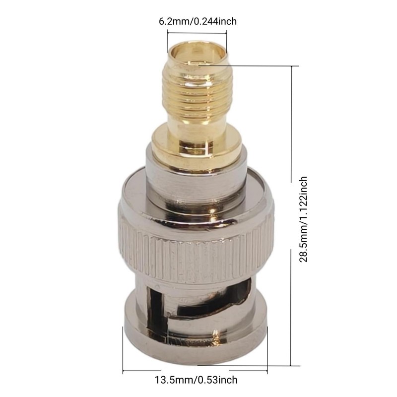NangeHengdi BNC Male to SMA Female Plug RF Coaxial Adapter